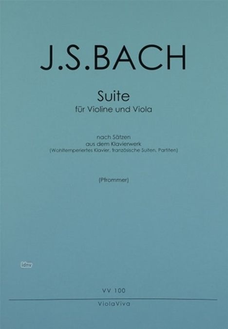 Johann Sebastian Bach: Suite für Violine und Viola D-Dur, Noten