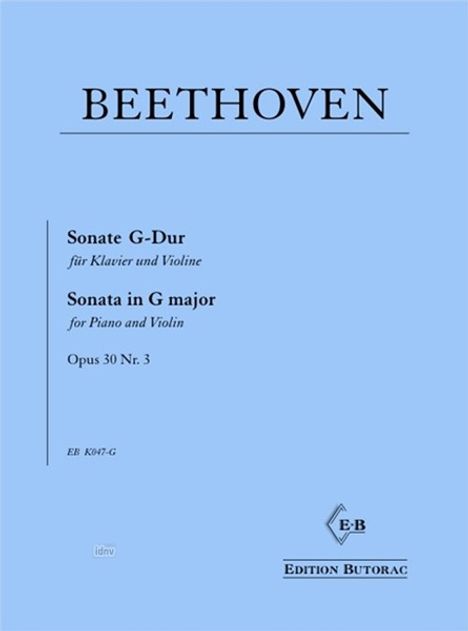Ludwig van Beethoven: Sonate für Klavier und Violine Nr. 8 G-Dur op. 30 Nr. 3, Noten