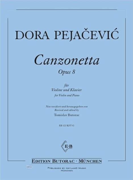 Dora Pejacevic: Canzonetta op. 8, Noten