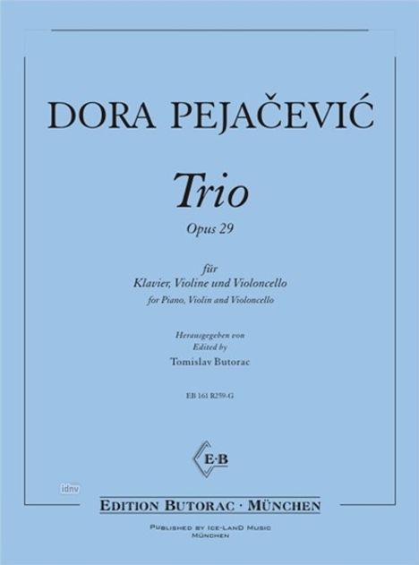 Dora Pejacevic: Klaviertrio op. 29, Noten