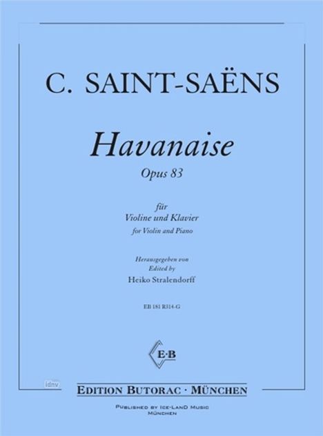 Camille Saint-Saens: Havanaise op. 83, Noten