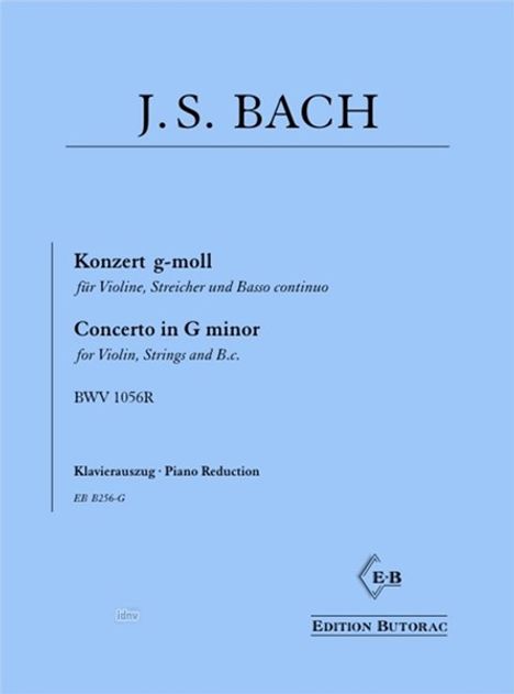 Johann Sebastian Bach: Violinkonzert g-moll BWV 1056R, Noten