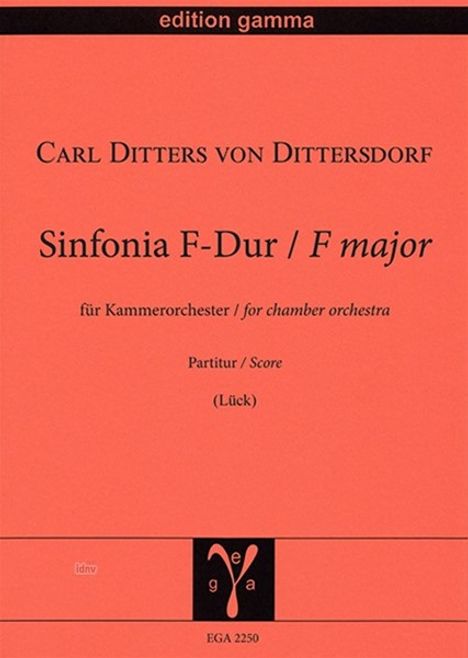 Karl Ditters von Dittersdorf: Sinfonia F-Dur für Kammerorchester, Noten