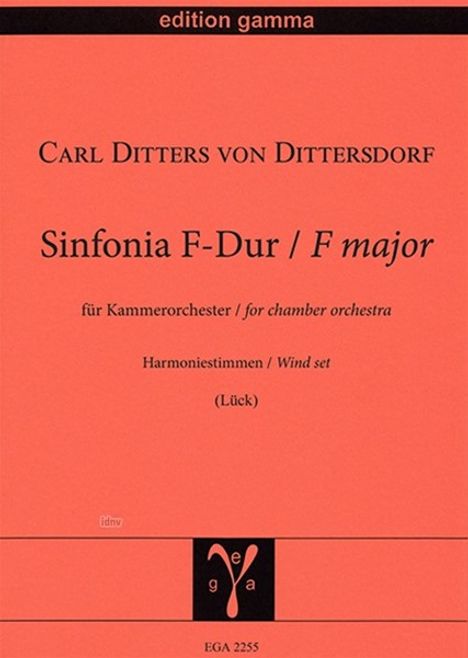 Karl Ditters von Dittersdorf: Sinfonia F-Dur für Kammerorchester, Noten