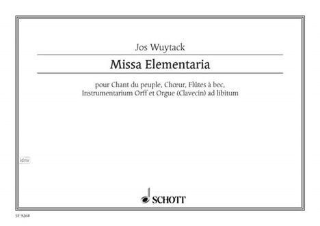 Jos Wuytack: Missa elementaria, Noten