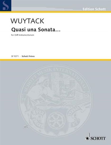 Jos Wuytack: Quasi una Sonata..., Noten