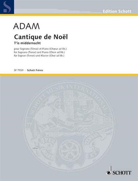 Adolphe Adam: Adam, Adolphe       :Cantique de Noël /GH, Noten