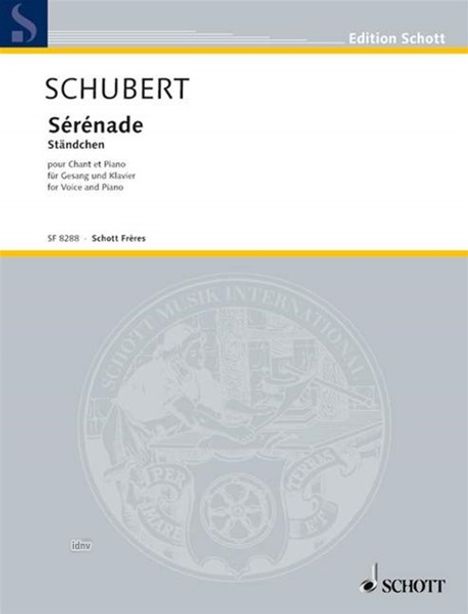 Franz Schubert: Serenade, Noten