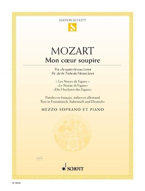 Wolfgang Amadeus Mozart: Mon coeur soupire, Noten