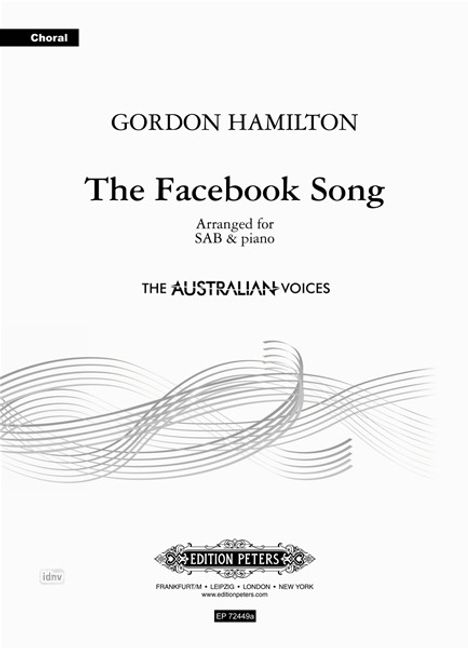 Gordon Hamilton: The Facebook Song (2012), Noten