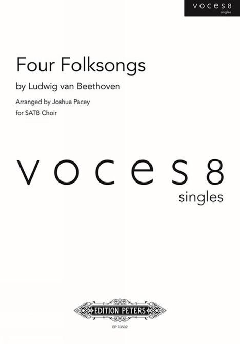 Ludwig van Beethoven: Beethoven, L: Four Folksongs for Satb Choir, Noten