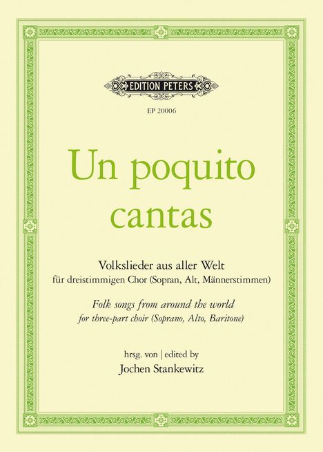 Jochen Stankewitz: Un poquito cantas, Noten