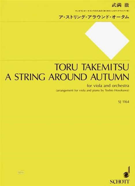 Toru Takemitsu: A String Around Autumn (2006), Noten