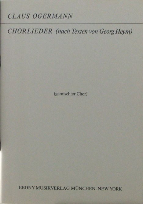 Ogermann, Claus     :10 Chorl. nach Texten v., Noten