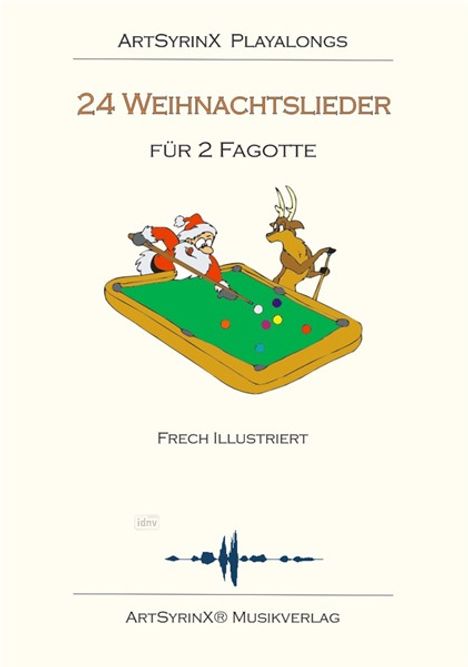 Traditionel: 24 Weihnachtslieder für 2 Fago, Noten