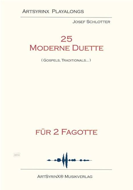Traditionel: 25 moderne Duette für 2 Fagott, Noten