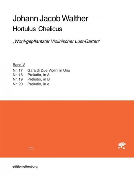 Johann-Jacob Walther: Hortulus Chelicus (Band V) "Wo, Noten