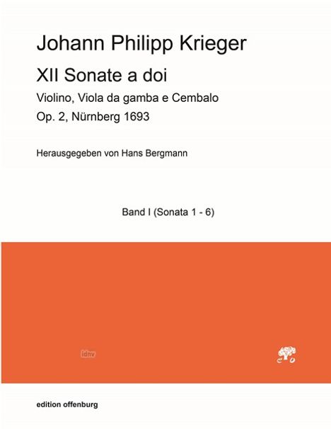 Johann Philipp Krieger: XII Sonate a doi, Noten