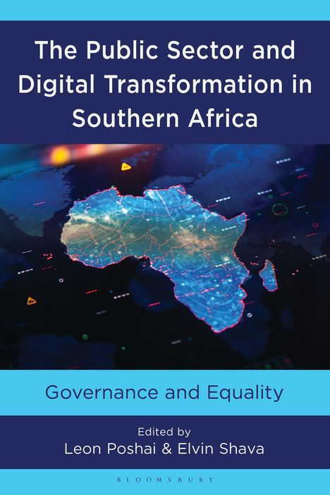 „The Public Sector and Digital Transformation in Southern Africa“ steht oben. Darunter eine digitale Karte Afrikas.