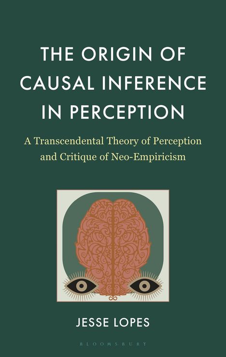 „THE ORIGIN OF CAUSAL INFERENCE IN PERCEPTION“ steht oben. Unten ein stilisiertes Gehirn mit zwei Augen darunter.