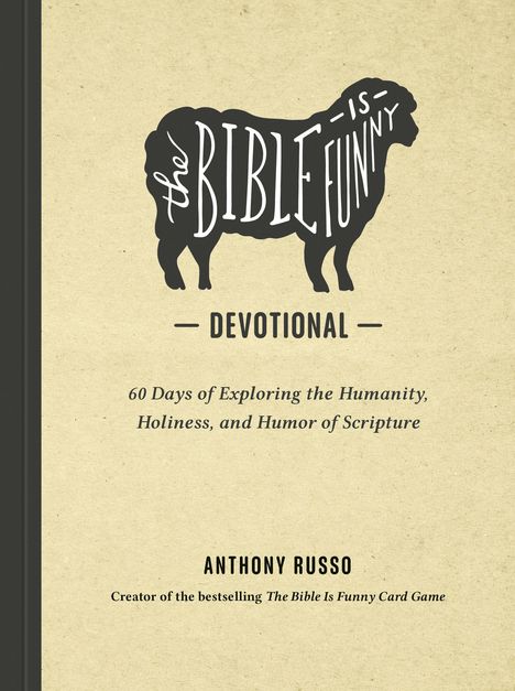 "The Bible is Funny" Devotional. Illustration eines Schafes. 60 Tage Humor der Bibel. Autor: Anthony Russo.