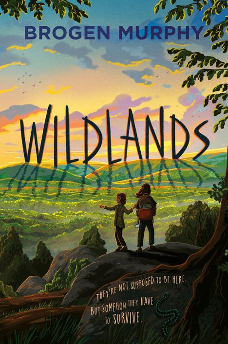 „WILDLANDS“ und „They’re not supposed to be here. But somehow they have to survive.“ Zwei Kinder überblicken Landschaft.