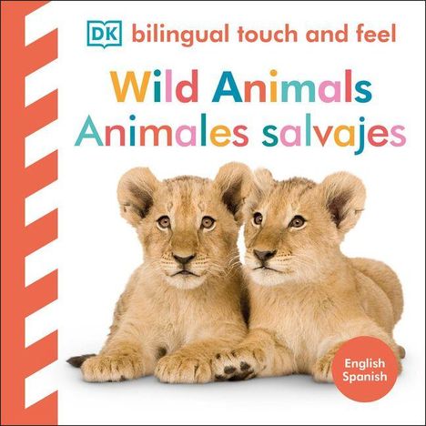 "Wild Animals, Animales salvajes", zwei Löwenbabys, DK Logo oben links.