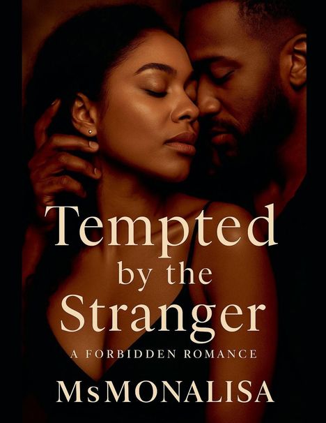 „Tempted by the Stranger“, „A Forbidden Romance“, MsMONALISA. Zwei Menschen in einer innigen Umarmung.