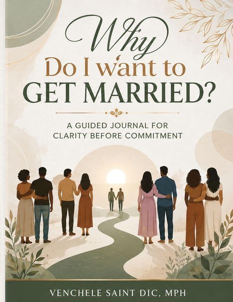 „Why Do I want to GET MARRIED?“ Ein Leitfaden für Klarheit vor dem Engagement. Illustration von Paaren auf einem Pfad.