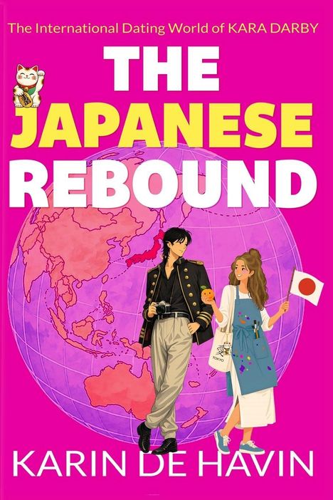 "The Japanese Rebound" von Karin De Havin. Illustration mit einem Mann und einer Frau, die eine japanische Flagge hält.