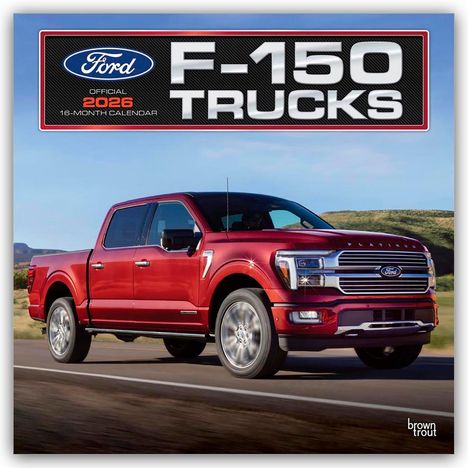 Browntrout Publishers: Ford F-150 Trucks 2026 - 16-Monatskalender, Kalender