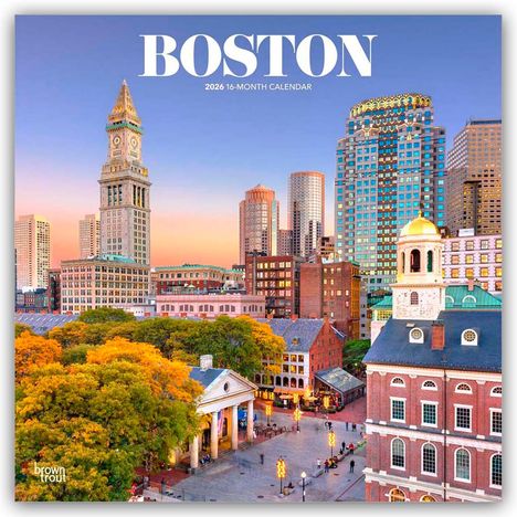 Browntrout Publishers: Boston 2026 - 16-Monatskalender, Kalender
