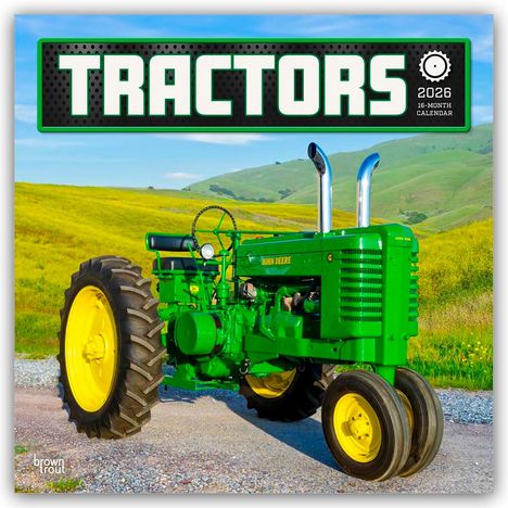 Browntrout Publishers: Tractors - Traktoren 2026 - 16-Monatskalender, Kalender