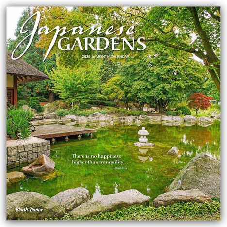 Browntrout Publishers: Japanese Gardens - Japanische Gärten 2026 - 16-Monatskalender, Kalender