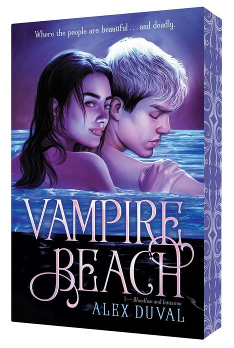 "Vampire Beach" von Alex Duval. Zwei Personen im Wasser, eine Frau mit Vampirzähnen. Atmosphärisch und mystisch.