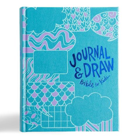 Csb Bibles By Holman: CSB Journal and Draw Bible for Kids, Teal Leathertouch Over Board, Buch