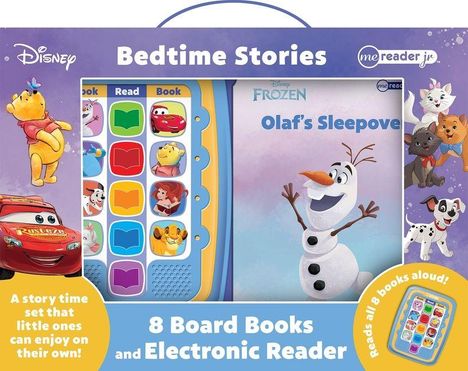 "Bedtime Stories. Olaf's Sleepover. 8 Board Books and Electronic Reader. Illustrationen von Disney-Figuren."