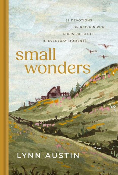 52 Devotions on Recognizing God's Presence in Everyday Moments. Small Wonders, Lynn Austin. Illustration von Landschaft mit Haus.