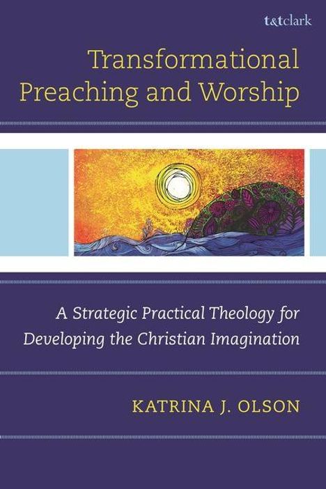 Transformational Preaching and Worship. Illustration: Sonne hinter Hügeln, bunte Farben, stilisierte Natur.