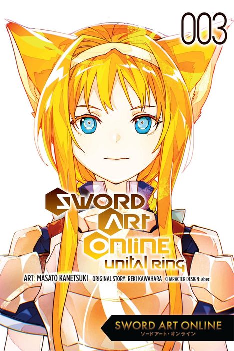 "Sword Art Online: Unital Ring 003" zeigt eine blonde Figur mit blauen Augen und katzenartigen Ohren.