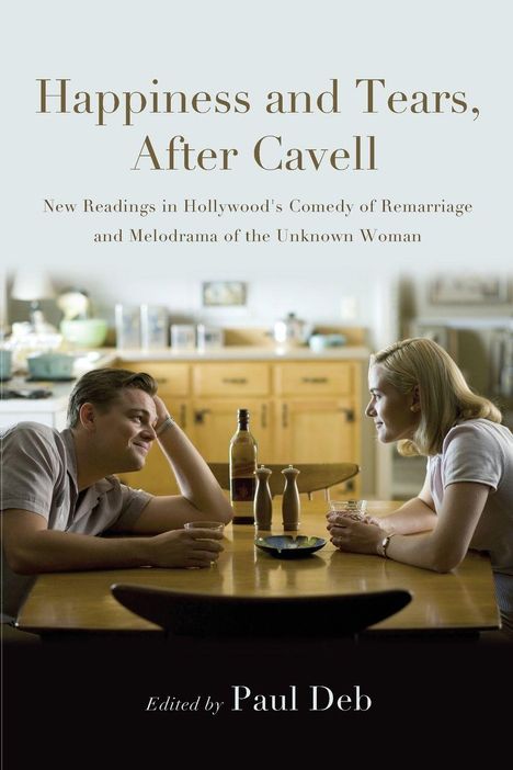 „Happiness and Tears, After Cavell“; Zwei Personen am Tisch, sie lächeln sich an. Ein Mann, eine Frau, Atmosphäre vertraut.