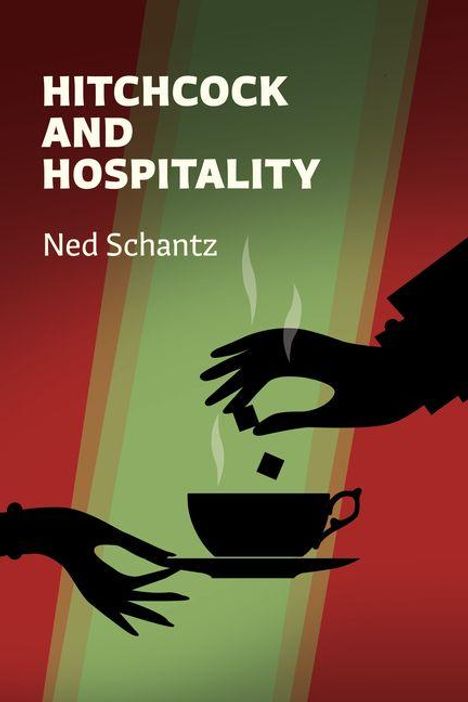 "Hitchcock and Hospitality" von Ned Schantz. Zwei Hände, eine reicht eine Tasse, die andere fügt Zucker hinzu.