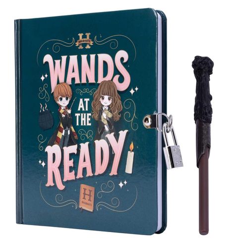 Insights: Harry Potter: Wands at the Ready Lock &amp; Key Diary, Buch