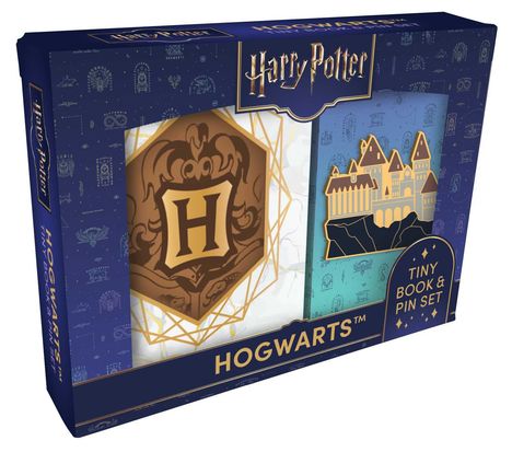 Insight Editions: Harry Potter: Hogwarts Tiny Book and Pin Set, Buch