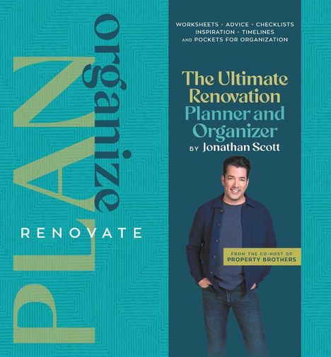 „The Ultimate Renovation Planner and Organizer“ von Jonathan Scott. Enthält Arbeitsblätter, Ratschläge, Checklisten.