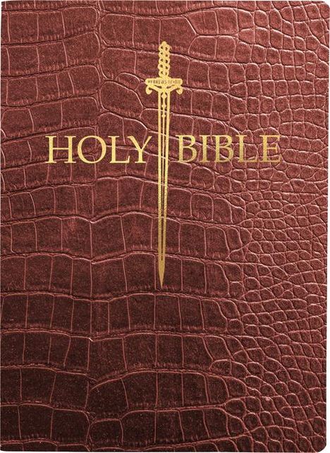 Whitaker House: KJV Sword Bible, Large Print, Walnut Alligator Bonded Leather, Thumb Index, Buch