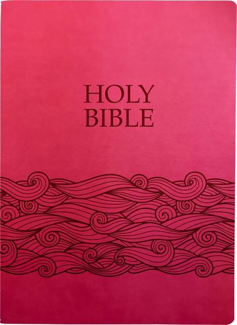 Whitaker House: KJV Holy Bible, Wave Design, Large Print, Berry Ultrasoft, Buch