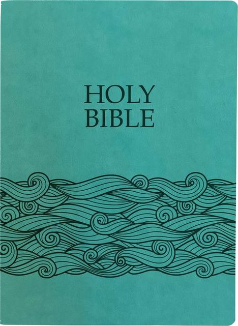 Whitaker House: KJV Holy Bible, Wave Design, Large Print, Coastal Blue Ultrasoft, Buch