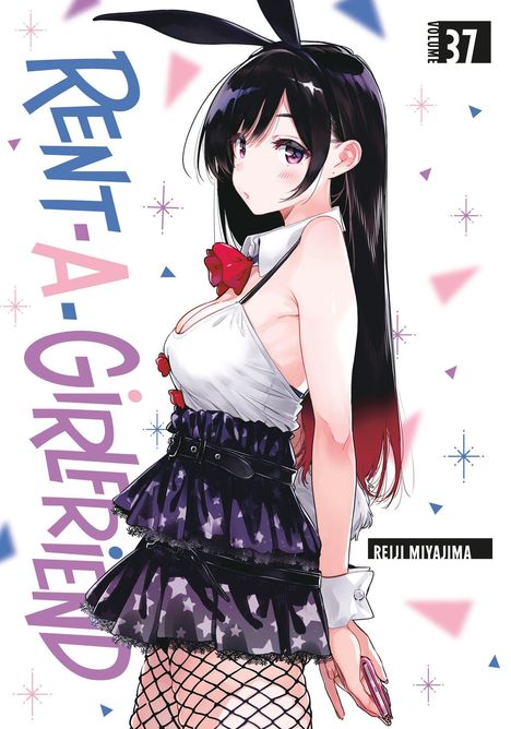 „Rent-A-Girlfriend Volume 37“ steht groß auf einer Illustration einer jungen Frau im Anime-Stil mit Hasenohren.