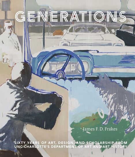 "GENERATIONS", "James F. D. Frakes", Illustration von Personen und einem Autoinnenraum mit Lenkrad und Hund draußen.